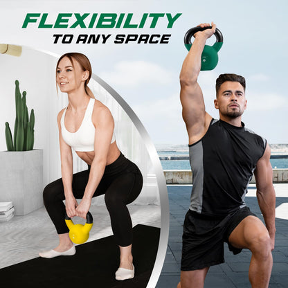 Yes4All BJCC Neopren-Kettlebell 12 kg Dunkelgrün Krafttraining