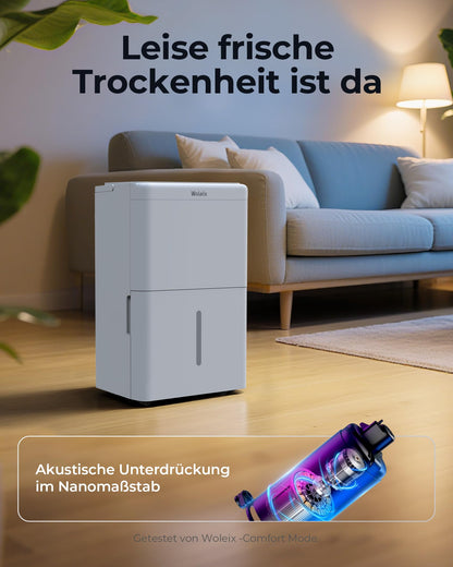 Woleix Luftentfeuchter elektrisch für Räume & Keller – 20L