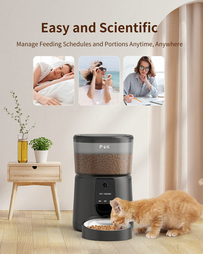 PUPPY KITTY Automatischer Futterspender Katze - WiFi Kamera 1080P