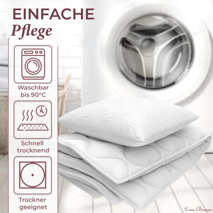 EVAN BROWNS Bettenset 135x200 cm, 4-teilig, Bettdecken und Kissen