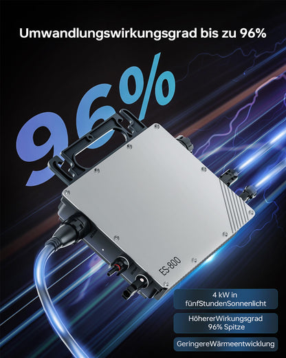 Mikro-Wechselrichter 800W Solar MPPT Netzeinspeiser WiFi