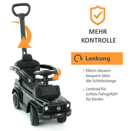 LEMODO Mercedes Rutschauto mit Schiebstange & Sicherheitsbügel