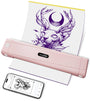 TATTMUSE A887 Tattoo-Drucker, Bluetooth Schablonendrucker, Rosa – kompakter Thermodrucker für Tattoo-Schablonen