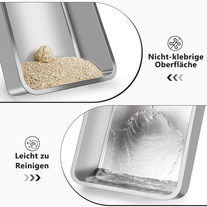 Edelstahl Katzentoilette XXL – Grosses & Auslaufsicheres Katzenklo