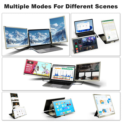 KEFEYA Triple Portable Monitor Laptop Erweiterung – 15.6" FHD