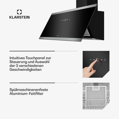 Klarstein FlashLine Kopffreihaube - 90cm Schwarz A++