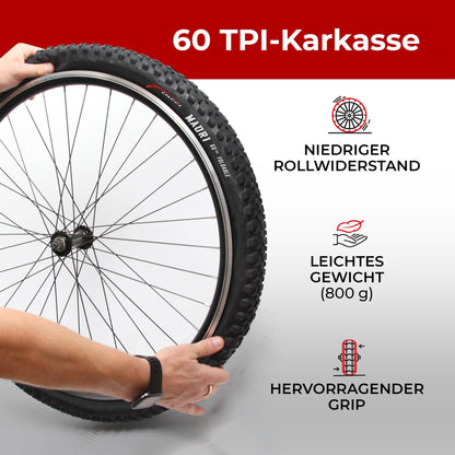Fincci Fahrradreifen 29 Zoll 29x2.25, Paar mit 1 mm Pannenschutz