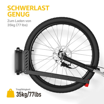monTEK schwenkbare Fahrradwandhalterung Garage – 2er-Set