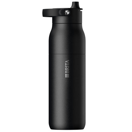 BRITA LARQ Essential Edelstahl Isolierflasche - Schwarz 1l