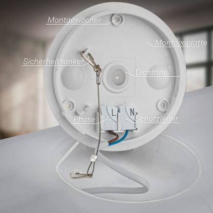 BRILONER LED Deckenlampe 98cm Flach Indirektes Licht Schwarz