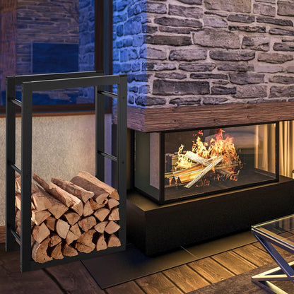 RANSENERS Kaminholzregal Metall Brennholzregal - 160x27x150cm