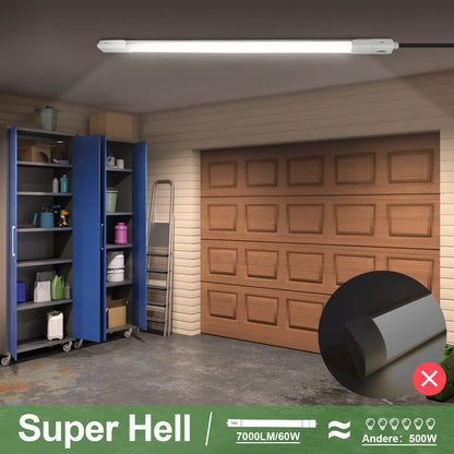 TONFFI LED Feuchtraumleuchte 150 cm, 60W, 4000K neutralweiss, IP65
