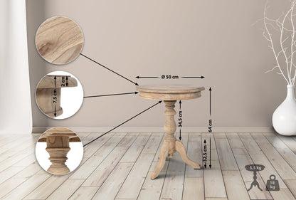 CLP Beistelltisch Wiva Rund Holztisch für Wohnzimmer – Natur