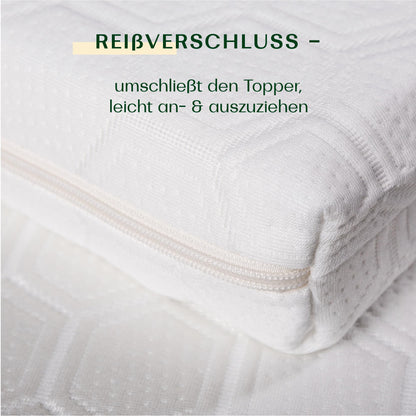 Wendre Topper Bezug 180x200 cm, 3-seitiger Reissverschluss, waschbar