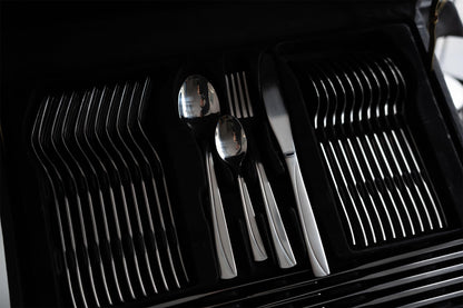 KARL HAUSMANN Besteckset 72-teilig für 12 Personen - Schwarz