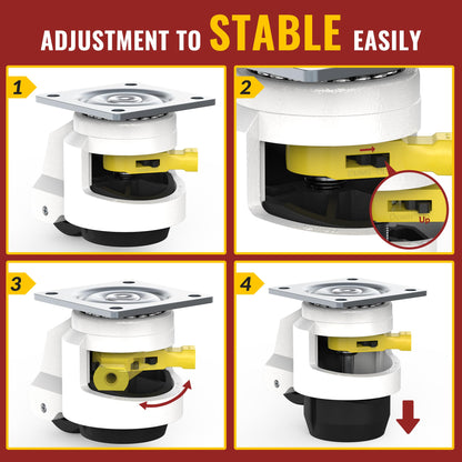 Industrie TD80 Schwerlast Niveaurollen – 60mm Ratschengriff