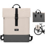 LARKSON Tammo Bike Gepäckträgertasche & Rucksack 2-in-1 Sand Grau – wasserabweisende Fahrradtasche mit Laptopfach