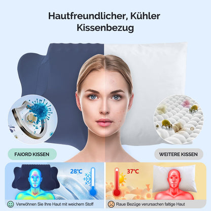 FAIORD Nackenkissen Memory Foam, ergonomisches Kopfkissen