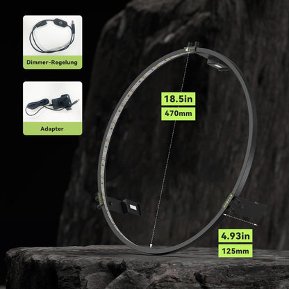 STASUN LED Dartscheiben-Beleuchtung 360° Lichtring 12W dimmbar