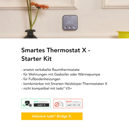 tado° Smartes Thermostat X Starter Kit - Fussbodenheizung & Boiler