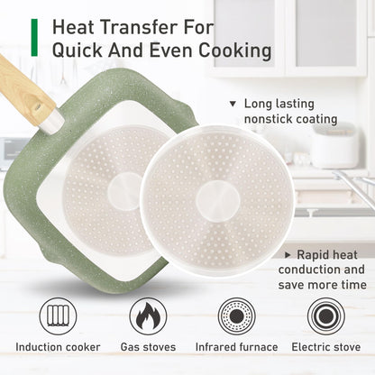 Kitchen Academy Kochgeschirr-Set Induktion 17-tlg. Grün