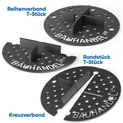 Bauhandel24 Fugenkreuze mit Teller 3mm Terrassenplatten Schwarz