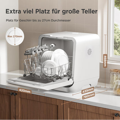 Midea Mini Tischgeschirrspüler 3 Gedecke - Mit/Ohne Wasseranschluss