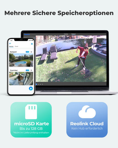 Reolink Go Plus 4G LTE Aussen-Überwachungskamera 2K 4MP mit Akku