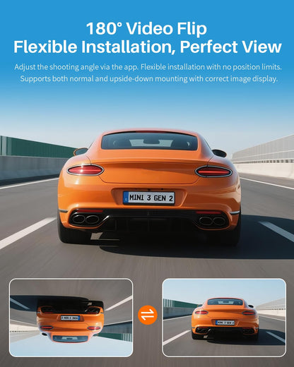 KAWA 2K 1296P QHD Mini Dashcam Auto - mit 32GB SD Karte