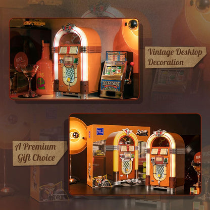 PANTASY Retro-Jukebox Bauset mit Mechanik, Sound und Münzfunktion