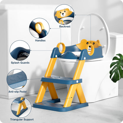 Rabb 1st Toilettensitz mit Treppe, 2-in-1 Toilettentrainer