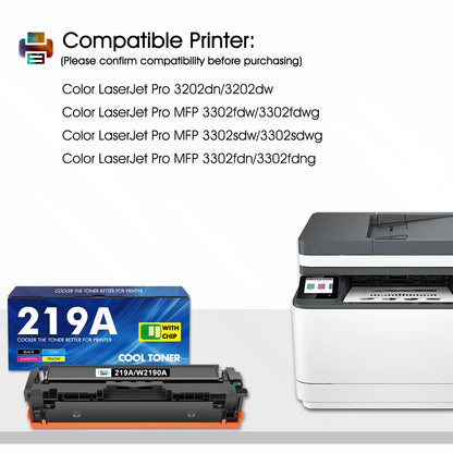 Cool Toner 219A 219X Tonerkartusche kompatibel für HP, 4er-Pack