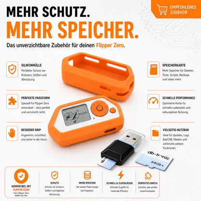 db-tronic Flipper Zero Starter Full Set mit WiFi-Board und 64GB Karte
