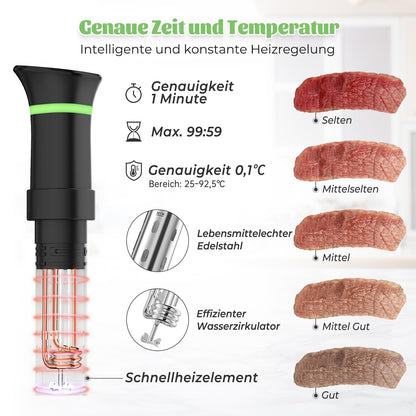 ProCook Sous Vide Stick - 1000W LCD Touch, Timer, bis 20L