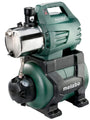 Metabo Hauswasserwerk HWW 6000/25 INOX (600975000): Edelstahlpumpe mit blauem Druckkessel. Zur automatischen Hauswasserversorgung und Gartenbewässerung.
