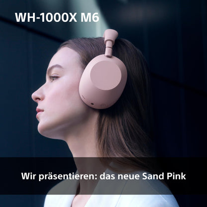 Sony WH-1000XM6 kabellose Noise-Cancelling-Kopfhörer Sand Pink