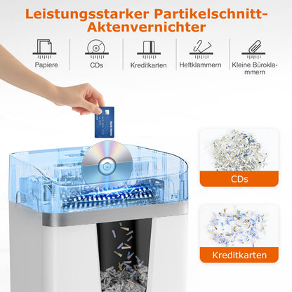 Bonsaii Aktenvernichter Schredder C282-A - P-4 Kreuzschnitt 12 Blatt