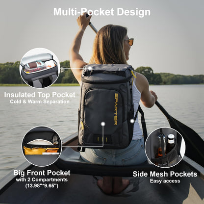 SPARTER Kühlrucksack 33 Dosen, isolierte Kühltasche, auslaufsicher