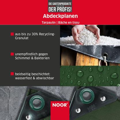 NOOR Abdeckplane SUPER Allzweckplane - Weiss 5x8m 200g/m²