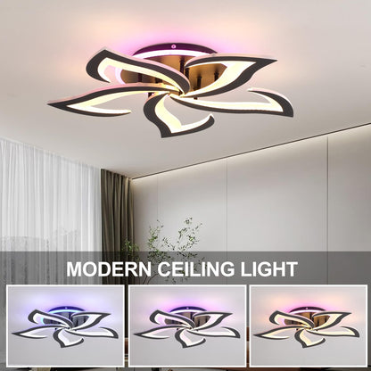 ZAITINZ LED Deckenleuchte 5 Blütenblätter Dimmbar – Schwarz