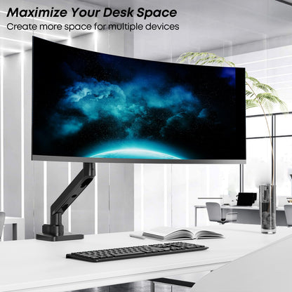 Universal Gasfeder Monitorhalterung 17-49 Zoll Flach/Curved – 1 Bildschirm