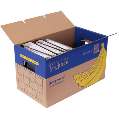 smiley pack Bananenkiste Umzugskartons zweiwellig – 30 Stück