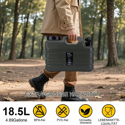 Umikk Trinkwasserkanister mit Hahn, BPA-frei, 10-18 L, Camping