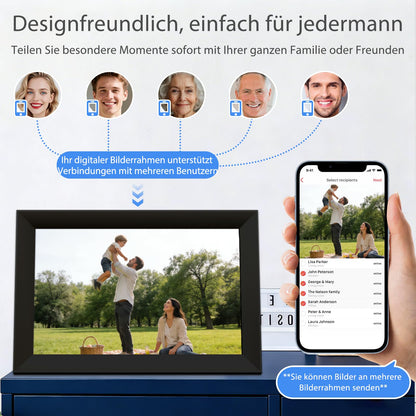 Ekasoco Frameo Digitaler Bilderrahmen 10,1 Zoll WLAN Touchscreen 32GB