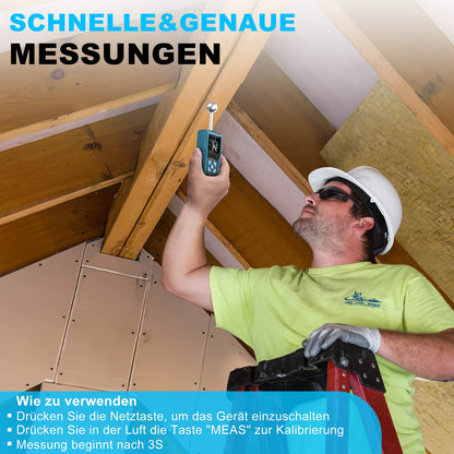 DURFICST Feuchtigkeitsmesser Holz Baustoffe - 20-40mm Tiefe