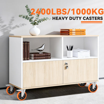 WEIBIDA Schwerlastrollen 150mm, 4er Set mit Bremse, PU 1000kg