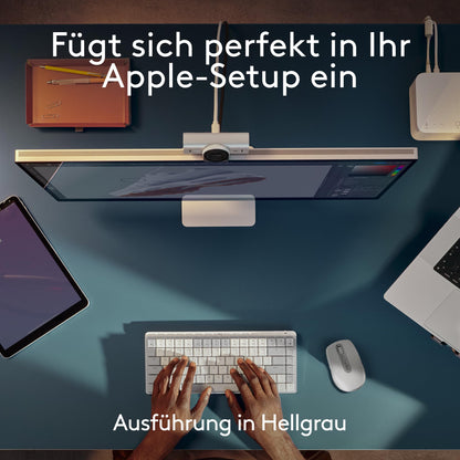 Logitech MX Anywhere 3S for Mac – kabellose Bluetooth-Maus, Hellgrau
