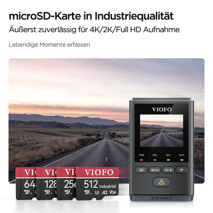 VIOFO microSD Speicherkarte Industriell - 512 GB U3 A2 V30