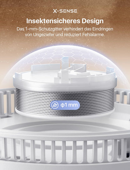 X-Sense Rauchmelder SD11, 10-Jahres-Batterie, Magnethalterung, 2er Set