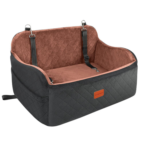 Lealchum Sicherheits Autositz für Hunde - Large, Black/Brown